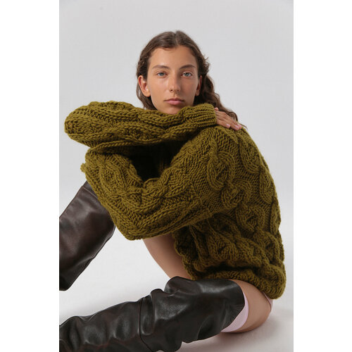 Свитер MIRSTORES, размер S, зеленый свитер 10159126 зеленый s
