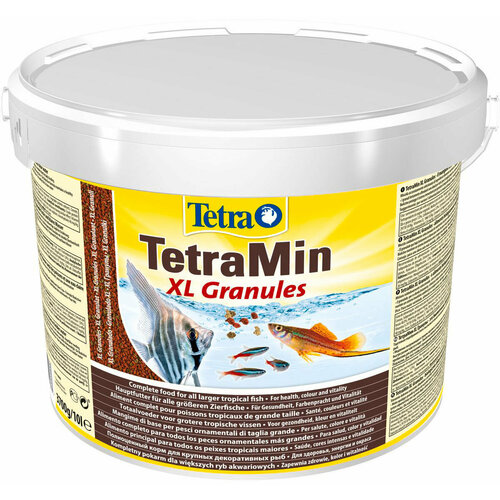 TETRAMIN XL GRANULES корм гранулы для всех видов рыб крупные гранулы (10 л х 4 шт) корм для рыб и земноводных гранулы 40гр