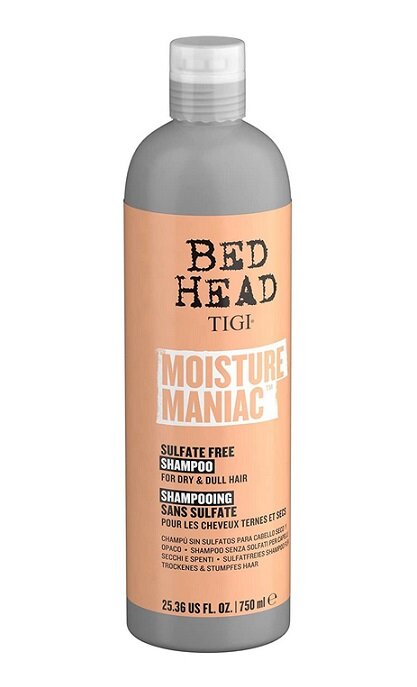 TIGI Bed Head Moisture Maniac Shampoo - Бессульфатный шампунь для увлажнения 750 мл