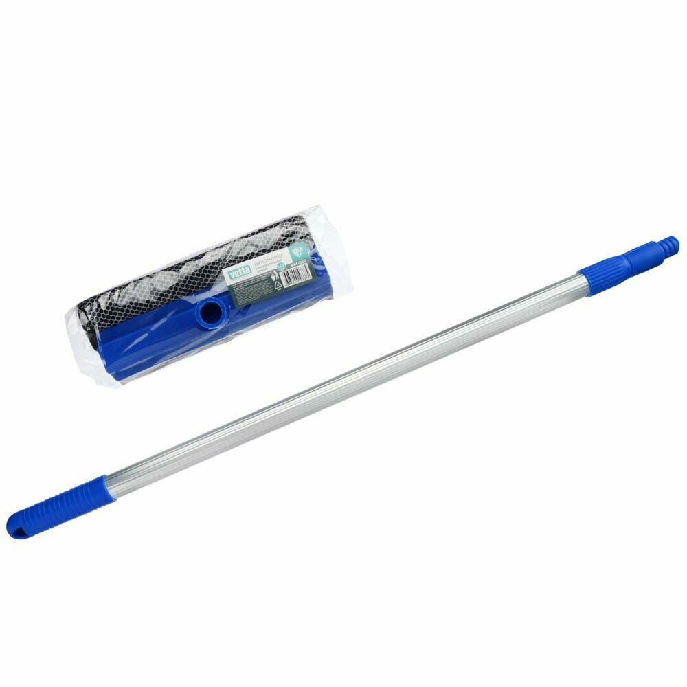 VETTA Окномойка с телескопической ручкой 110см, синяя, арт. KFC004