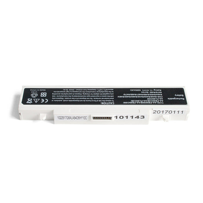 Аккумулятор для ноутбука Samsung R425, R428, R429, R430, R458. 11.1V 5200mAh AA-PB9NS6W, PB9NC5B Белый