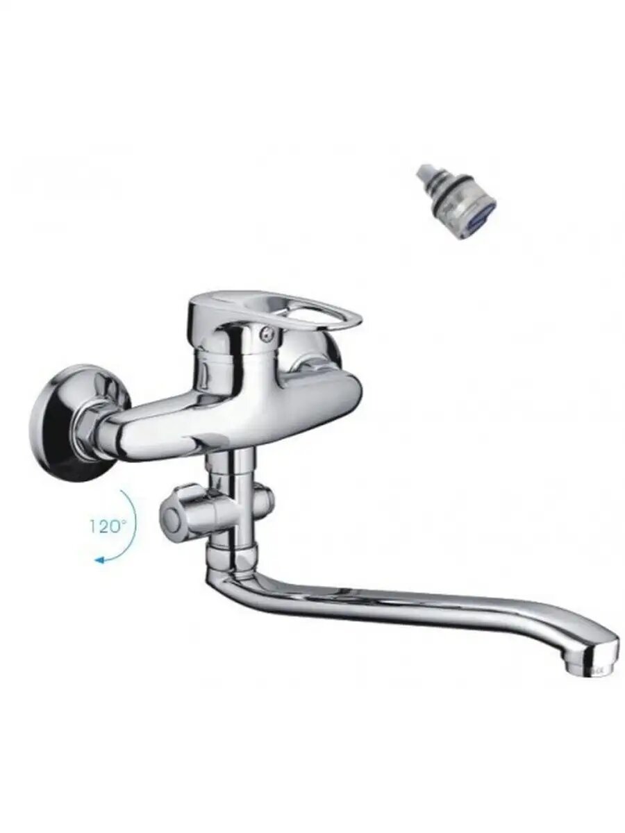 Смеситель для ванны Frap F2128-B с душевой лейкой, однорычажный, хром — фото 1