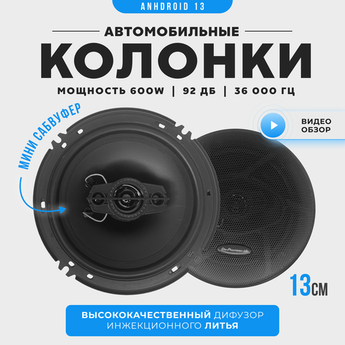 Автомобильные динамики TS-A1395S Комплект из 2 штук Коаксиальная акустика 3-х полосная 600Вт13 См 5 Дюйм 600 Вт 1450₽