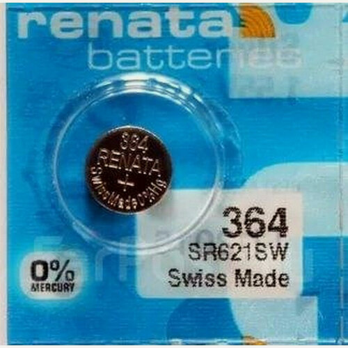 Изображение товара Батарейка RENATA SR621SW 364 (0%Hg) Отрывной блок 1 шт.