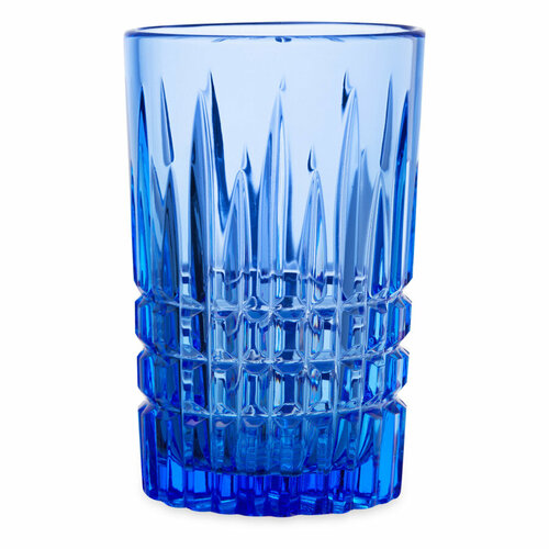 Стакан для воды ГХЗ Чайный Медовый спас 250 мл, хрусталь, васильковый