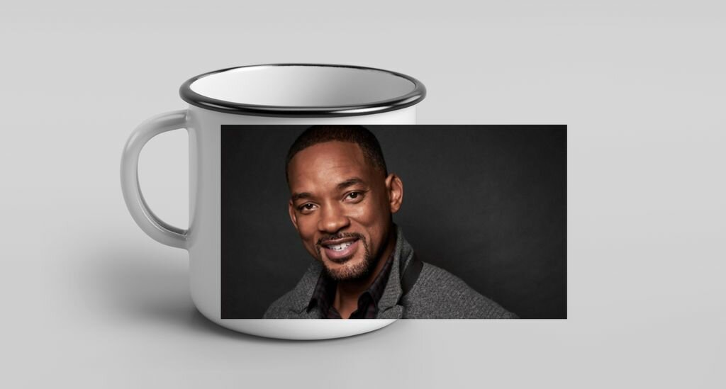 Кружка металлическая эмалированная Уилл Смит, Will Smith №2