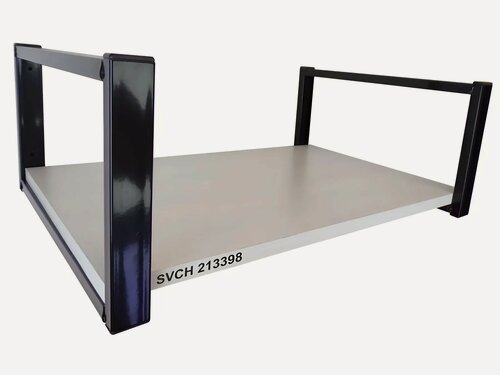 Изображение товара Полка для микроволновки GARROSS "SIBERIA 213398", одна полка 35х54 см, высота 21 см, каркас чёрный, цвет полки сосна