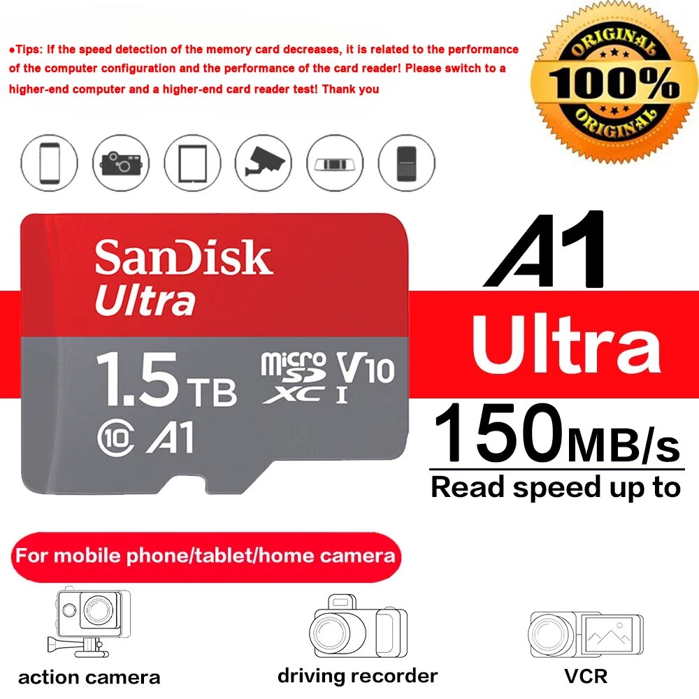 SanDisk Extreme Pro microSDHC карта памяти 16 ГБ, Ultra-1.5TB