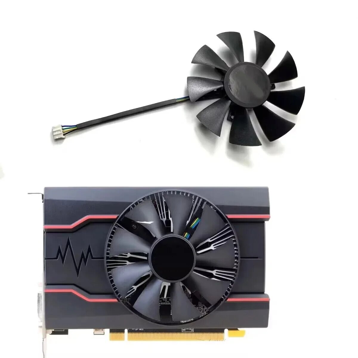 Новый вентилятор охлаждения 85 мм 4pin GA91A2H подходит для Sapphire RX 550 560 460 R7 360 охлаждающий вентилятор для видеокарты, 1 FAN