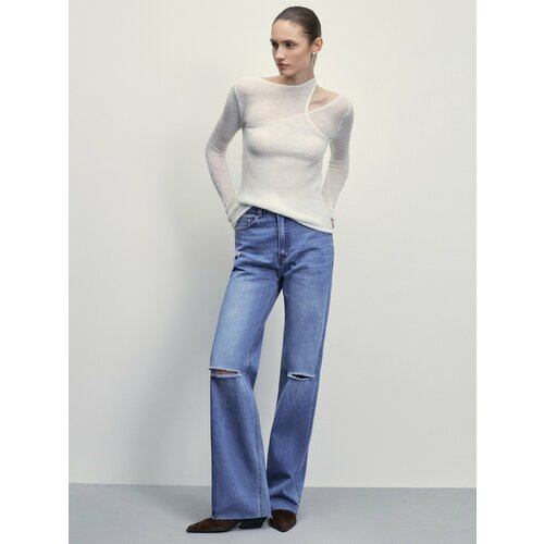 фото Джинсы буткат zarina straight, размер 2xs (ru 40)/170, индиго
