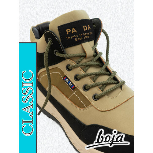 Шнурки для обуви BOJA ЭФА круглые хаки зеленые 120 см для кроссовок ботинок кед бутсов 279₽