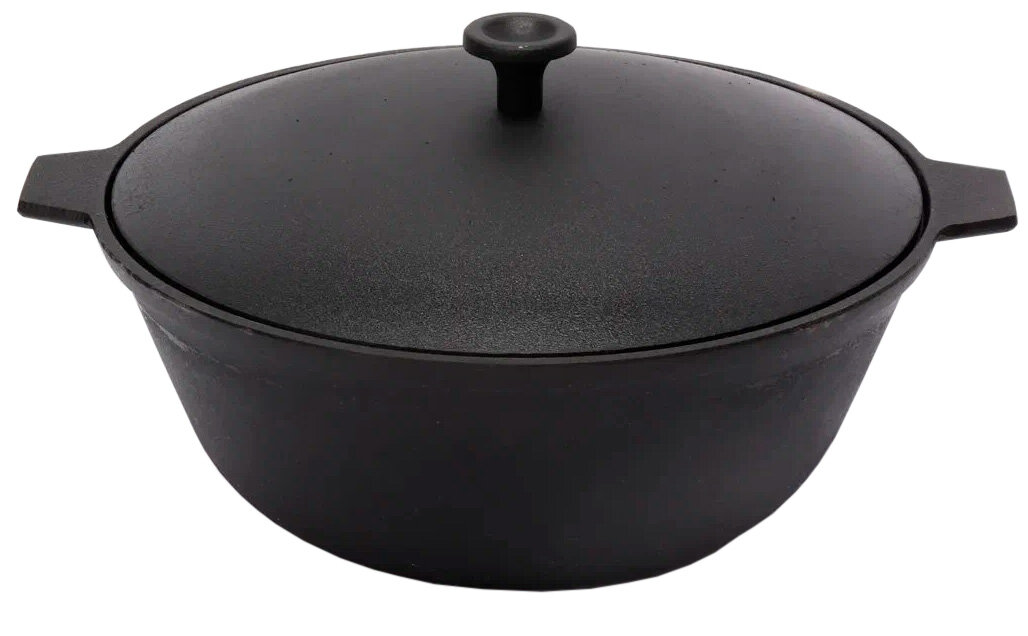 Котел Камская посуда к31 чугунный с алюминиевой крышкой 3л