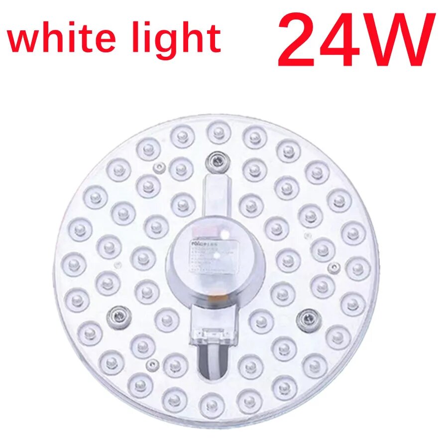 Светодиодная панель VnnZzo SMD2835 белая/теплый белый 12/18/24/36Вт 220В, 24W Cold White, Белый