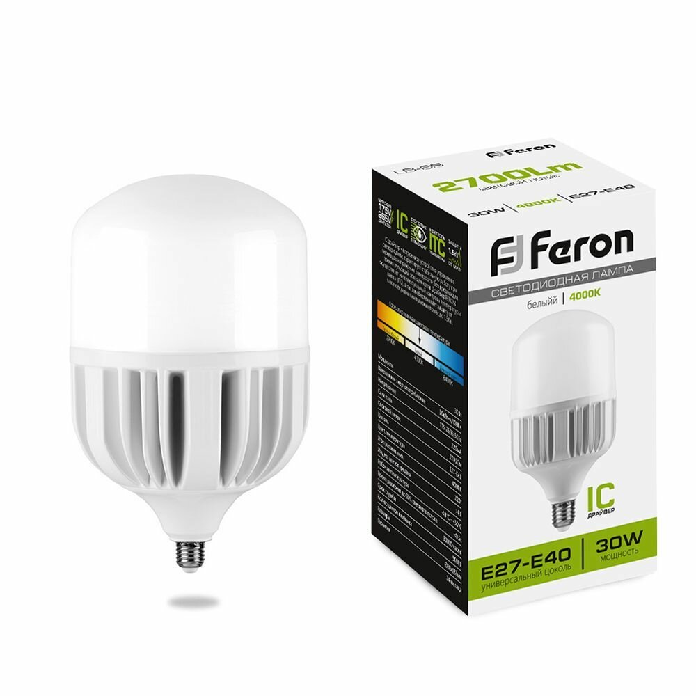 Лампа светодиодная Feron LB-65 E27-E40 40W 175-265V 4000K