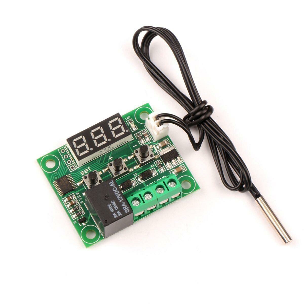 Новый цифровой термостат DC 12V регулятор температуры W1209 переключатель с датчиком