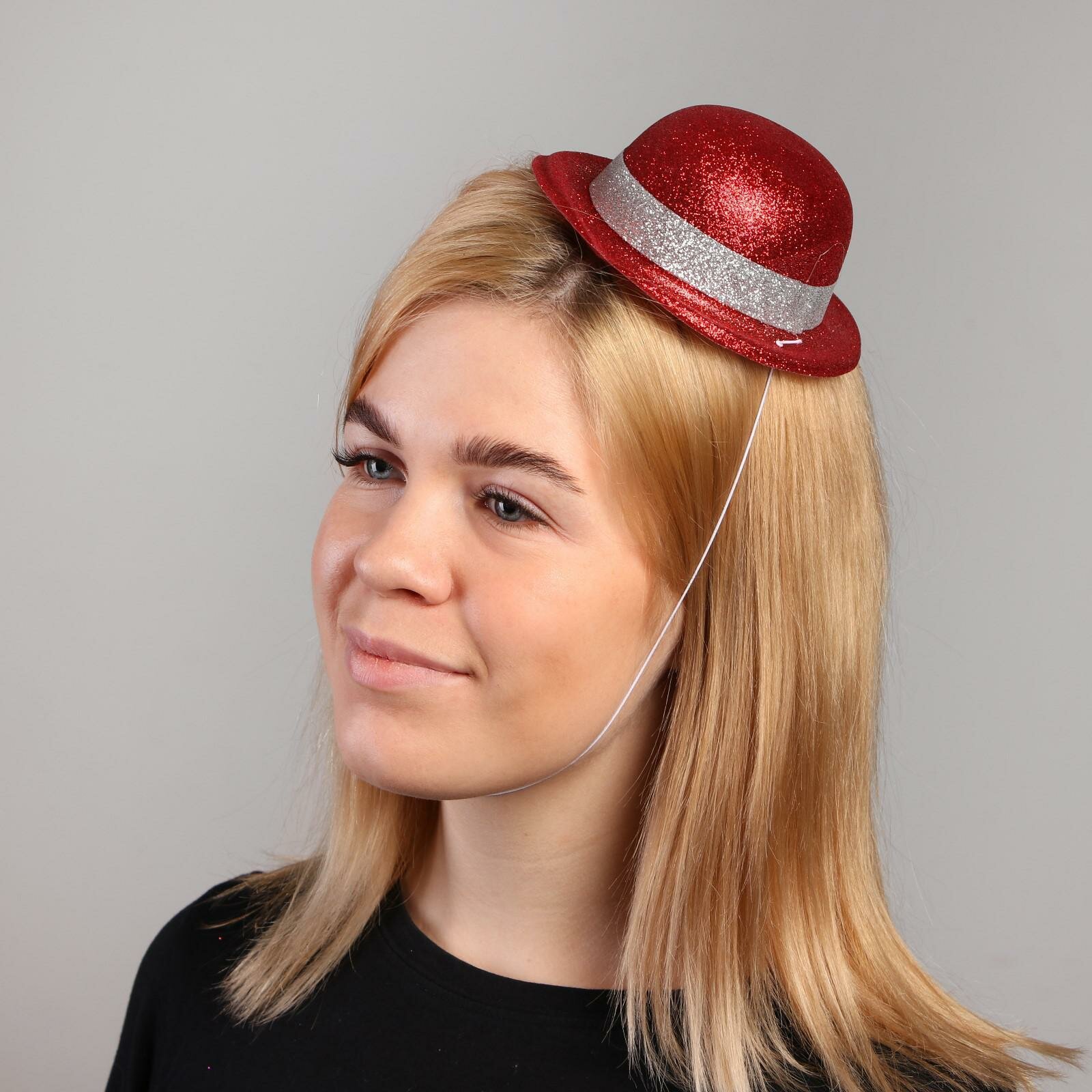 Карнавальная шляпка Страна Карнавалия "Овал" на резинке цвета микс