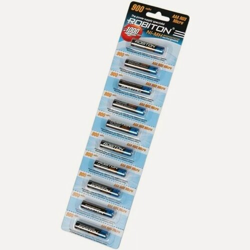 Изображение товара Аккумулятор Robiton LR03 AAA 900 mAh (уп 10 шт)