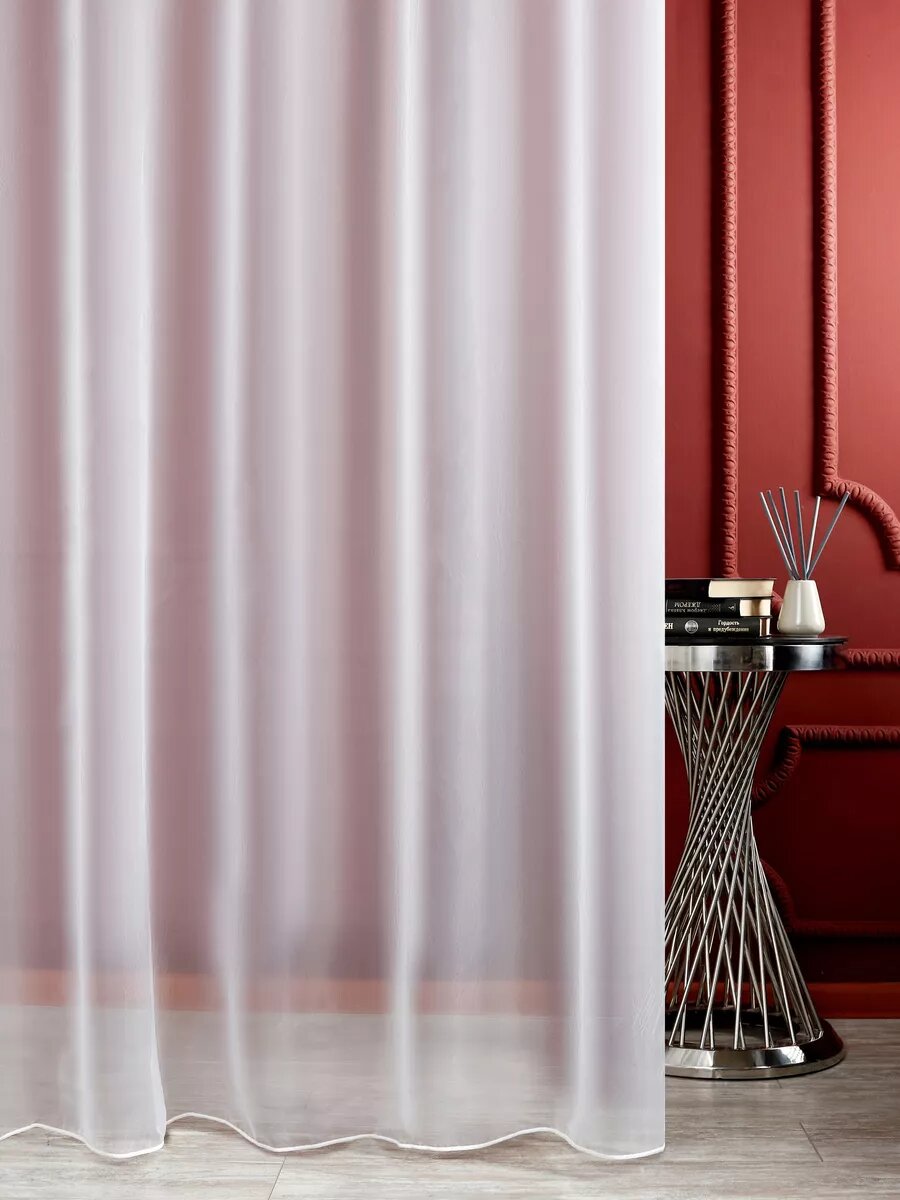 Тюль SANPA HOME органза в гостиную и спальню 300х280 см-1шт шторная лента