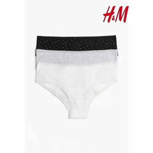 фото Трусы h&m, размер m, белый, серый