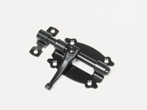 Изображение товара Задвижка накладная "Декор" ноэз ЗН-60-SL, дверная, черный матовый