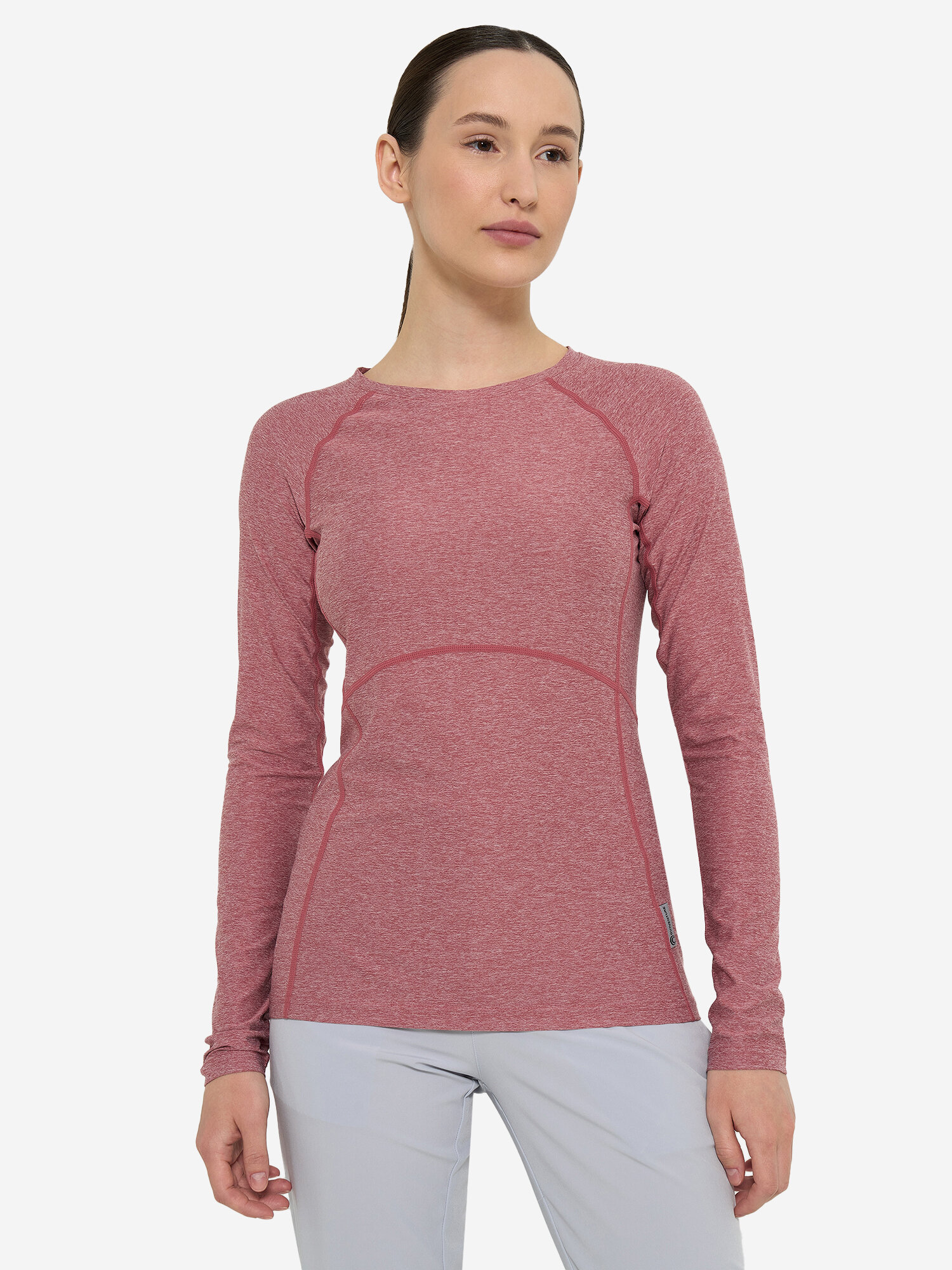 Лонгслив спортивный OUTVENTURE Hiking Women's Melange Long Sleeve t-shirts размер 46  малиновый