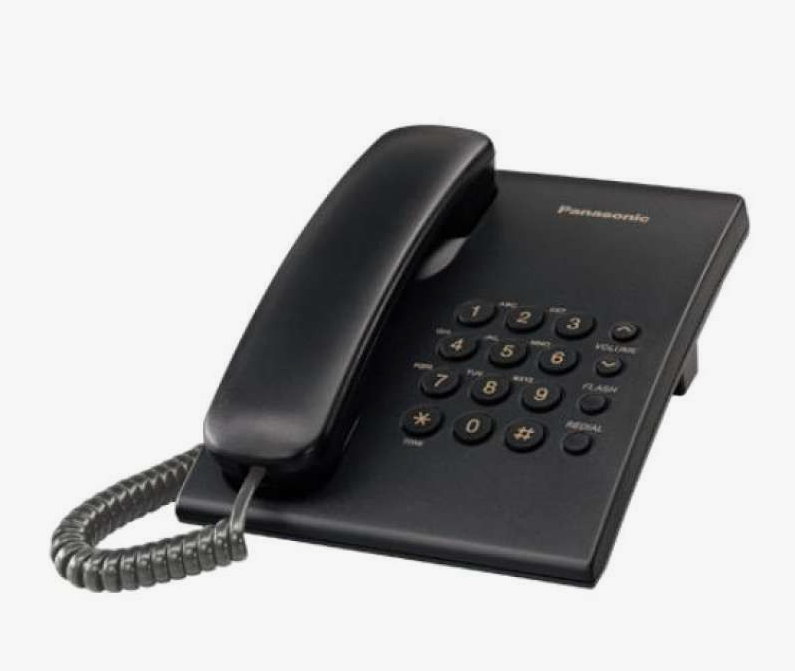 Телефон стационарный проводной Panasoniс MX500 черный — фото 1