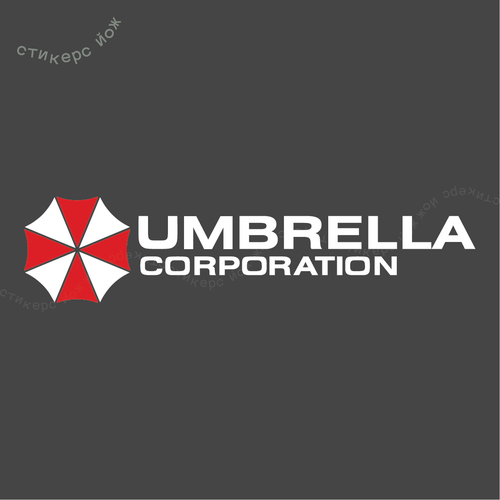 Наклейка на машину Umbrella Corp 30х8 см