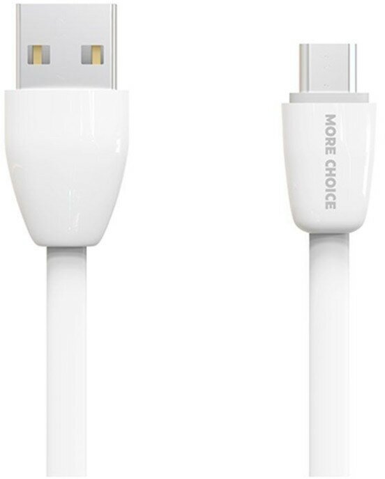 Кабель (MORE CHOICE (4627151194561) K20a USB (m)-Type-C (m) 1.0м - белый)