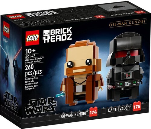 Конструктор LEGO Star Wars BrickHeadz 40547 Obi-Wan Kenobi & Darth Vader (Оби-Ван Кеноби и Дарт Вейдер)