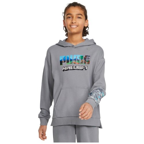 Толстовка/533436-76/PUMA x MINECRAFT Hoodie Kids/серый/110