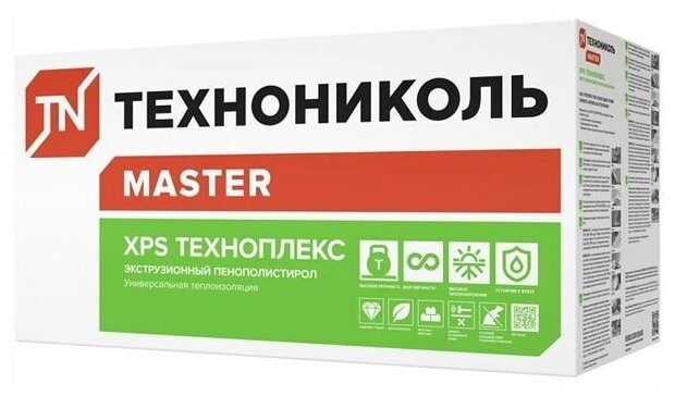 Техноплекс XPS Г4 1180х580х30мм (13шт=8,9м2=0,267м3) / технониколь Техноплекс Мастер экструзионный пенополистирол Г4 1180х580х30мм (упак.13шт=8,9м2=0,