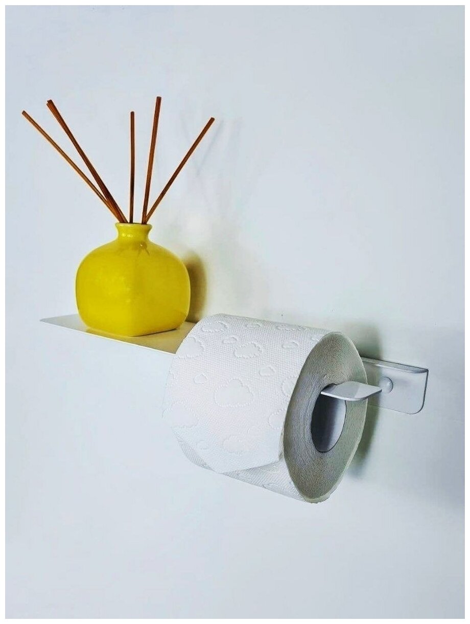 Держатель для туалетной бумаги с полочкой для телефона