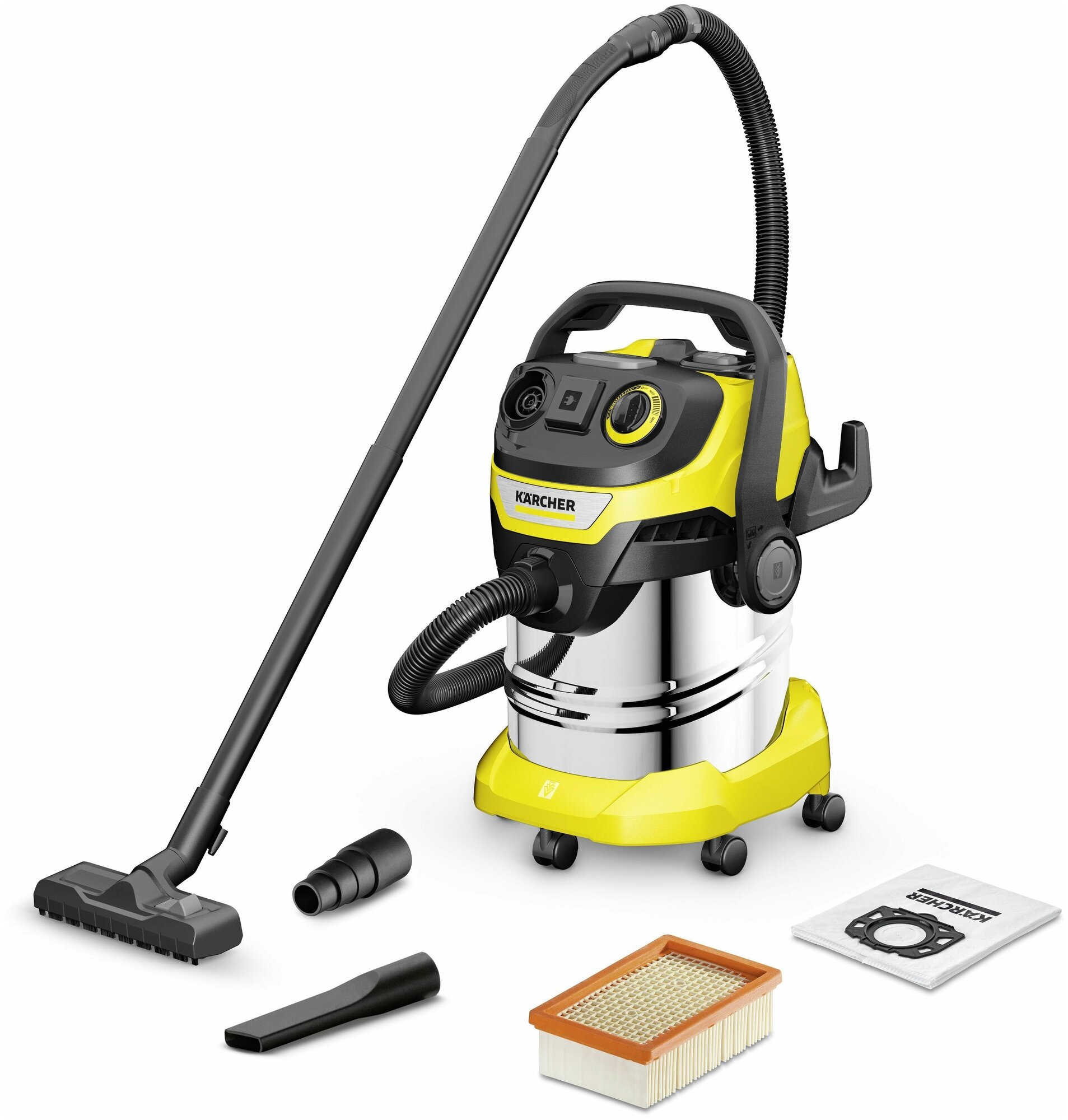 Пылесос Karcher WD 5 S V-25/5/22 желтый сухая и валжная уборка