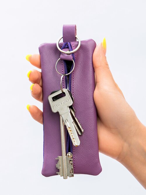 Ключница, гладкая фактура, фиолетовый