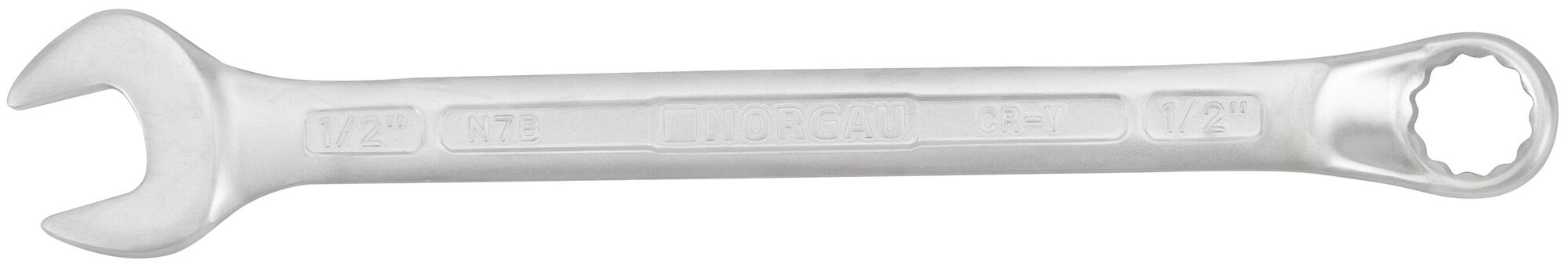 Ключ гаечный 1/2" NORGAU Industrial, "HРM" High precision machining 180 мм, рожковый и накидной профиль.