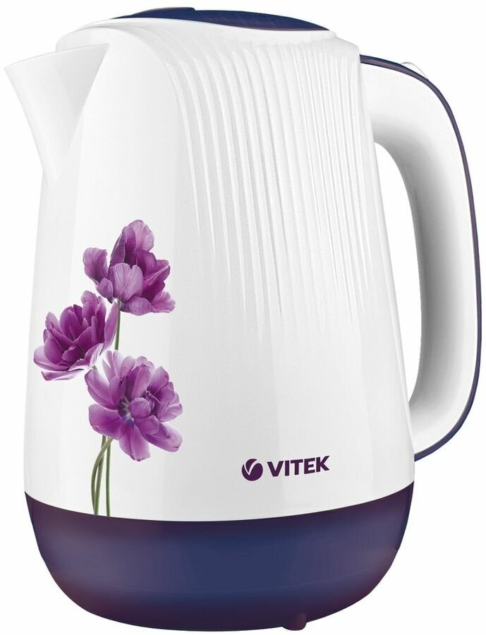 Чайник Vitek VT-7061 MC 2200 Вт белый с рисунком 1.7 л пластик - фото №1