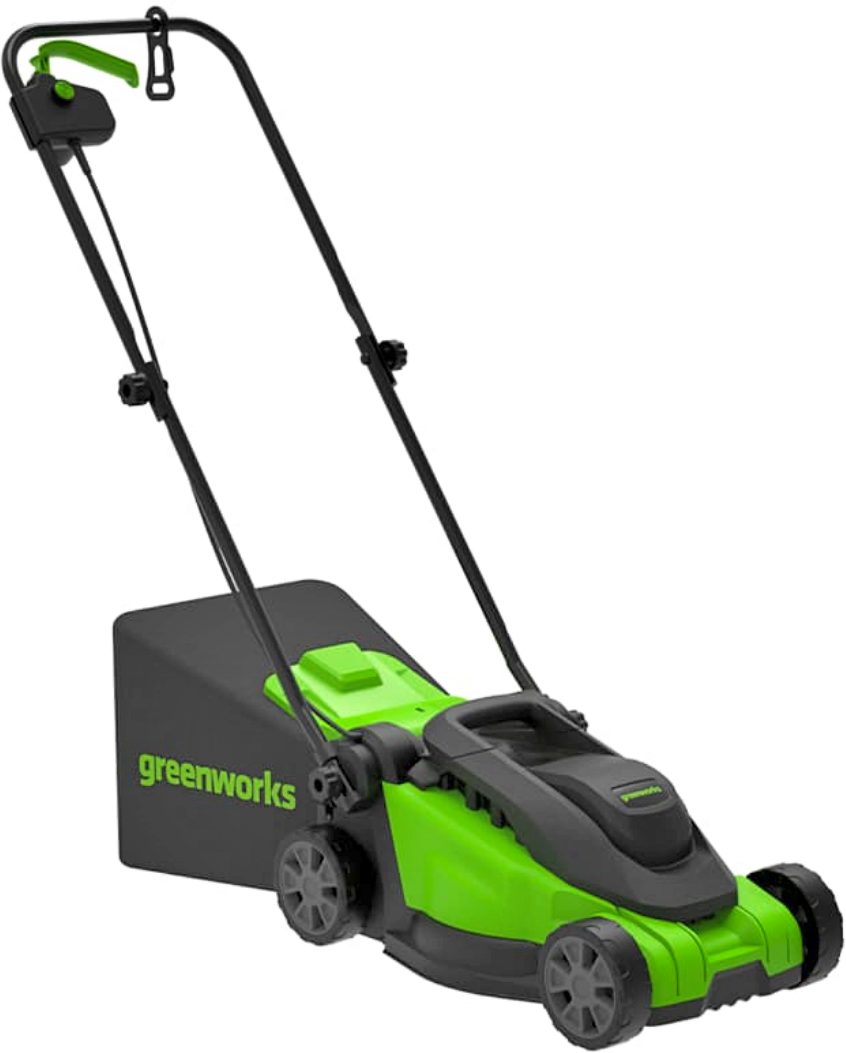 Газонокосилка электрическая Greenworks GD1200LM32, 32 см,1200Вт, - фотография № 1