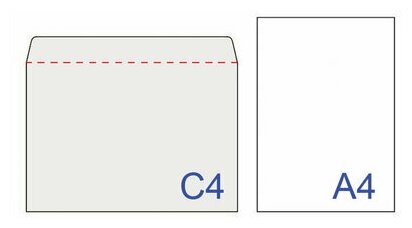 Конверты С4 (229х324 мм), отрывная лента, Куда-Кому, внутренняя запечатка, 90 г/м2, комплект 50 шт, BRAUBERG, 112180