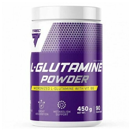 фото Глютамин trec nutrition l-glutamine powder - 450 грамм