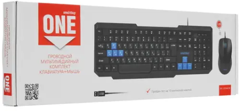 Комплект клавиатура + мышь SmartBuy ONE 230346-KB Black USB