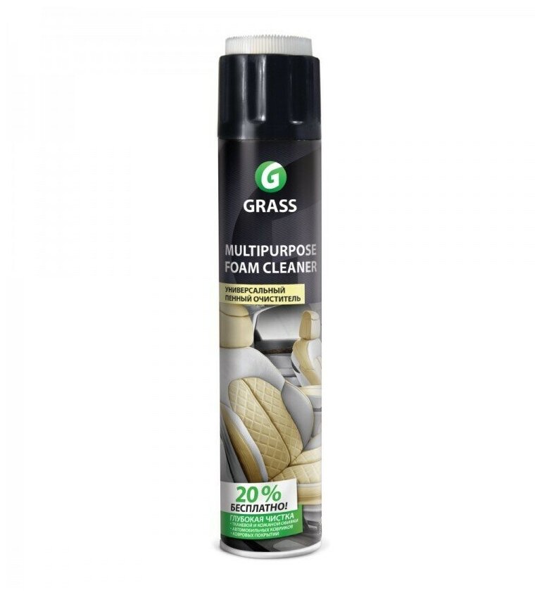 Очиститель универсальный Grass Multipurpose Foam Cleaner пенный аэрозоль с щеткой 750 мл GRASS 112117 | цена за 1 шт