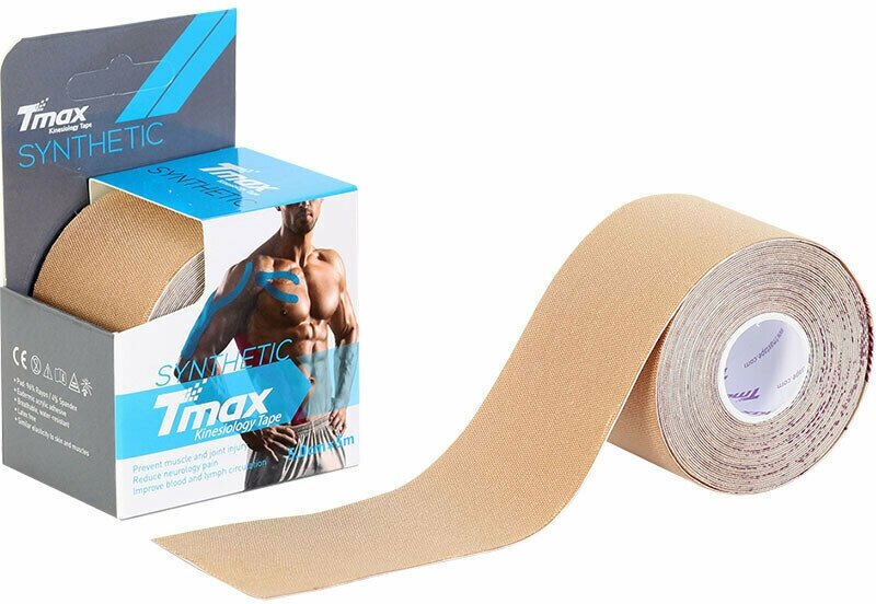 Кинезиотейп Tmax Синтетика Rayon Base Tape 5см, бежевый