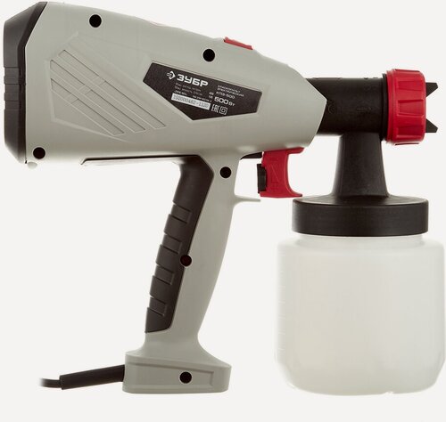 Изображение товара Краскопульт сетевой Зубр КПЭ-500, 500 Вт, вискозиметр, 0,8 л/мин, HVLP