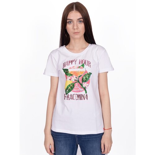 Футболка Fracomina, хлопок, размер L, белый