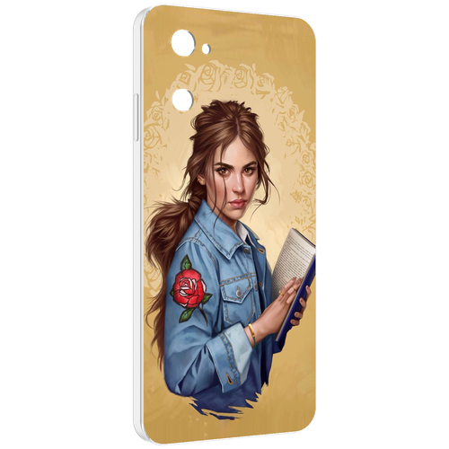 Чехол MyPads девушка-в-бежевом-фоне для UleFone Note 12 / Note 12P задняя-панель-накладка-бампер