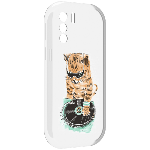 Чехол MyPads Кот диджей для UleFone Note 13P задняя-панель-накладка-бампер чехол mypads кот и медведь для ulefone note 13p задняя панель накладка бампер