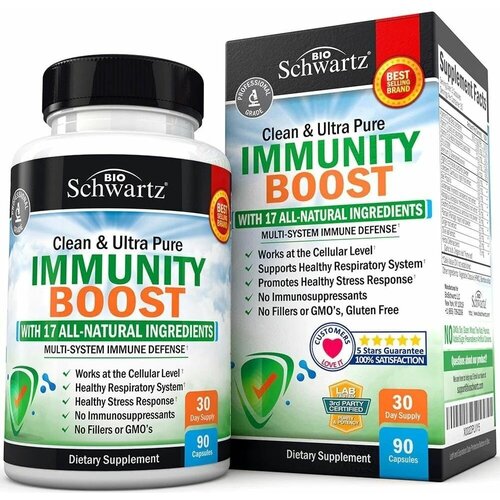 Комплекс витаминов 17 В 1 BioSchwartz Immunity Boost 90 Капсул С Бузиной, Витамином С, Эхинацеей И Цинком