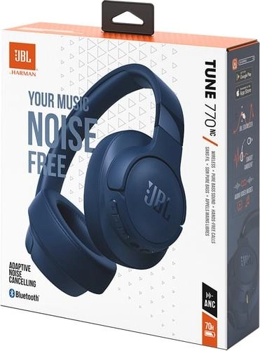 Беспроводные наушники JBL Tune 770 NC, mini jack 3.5 mm, blue