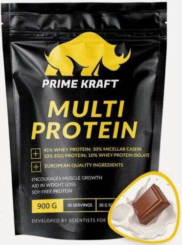 Изображение товара Протеин Prime Kraft MULTI PROTEIN (молочный шоколад), 900 гр.