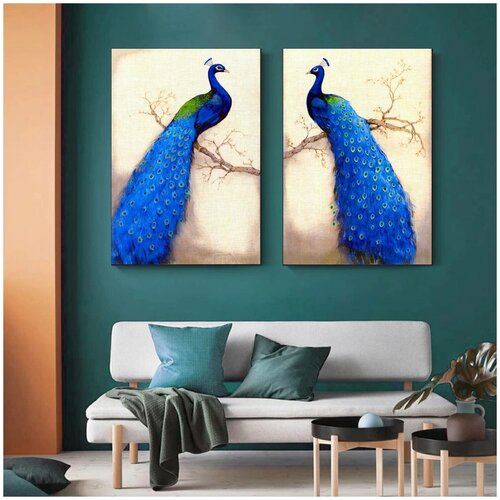 Комплект настенных картин (2шт по 60х80см) в спальню/гостиную/зал 